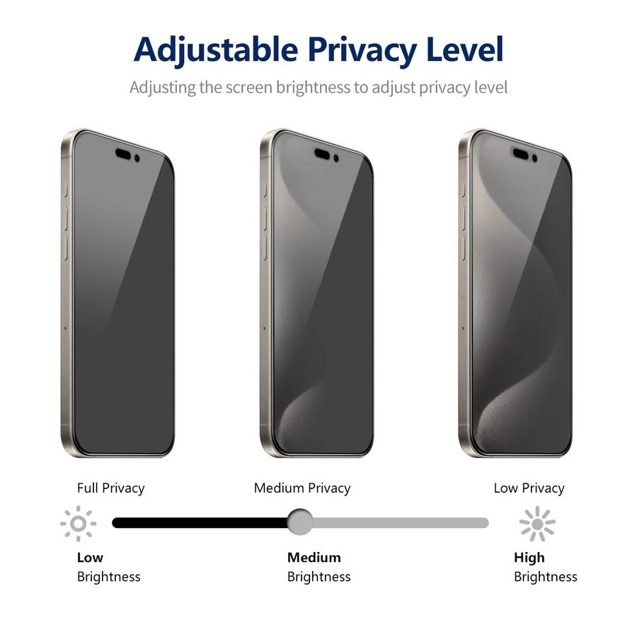 For iPhone 15 Pro Max 5pcs ENKAY Hat-Prince 360 Degree Anti-peeping Privacy Full Screen Tempered G