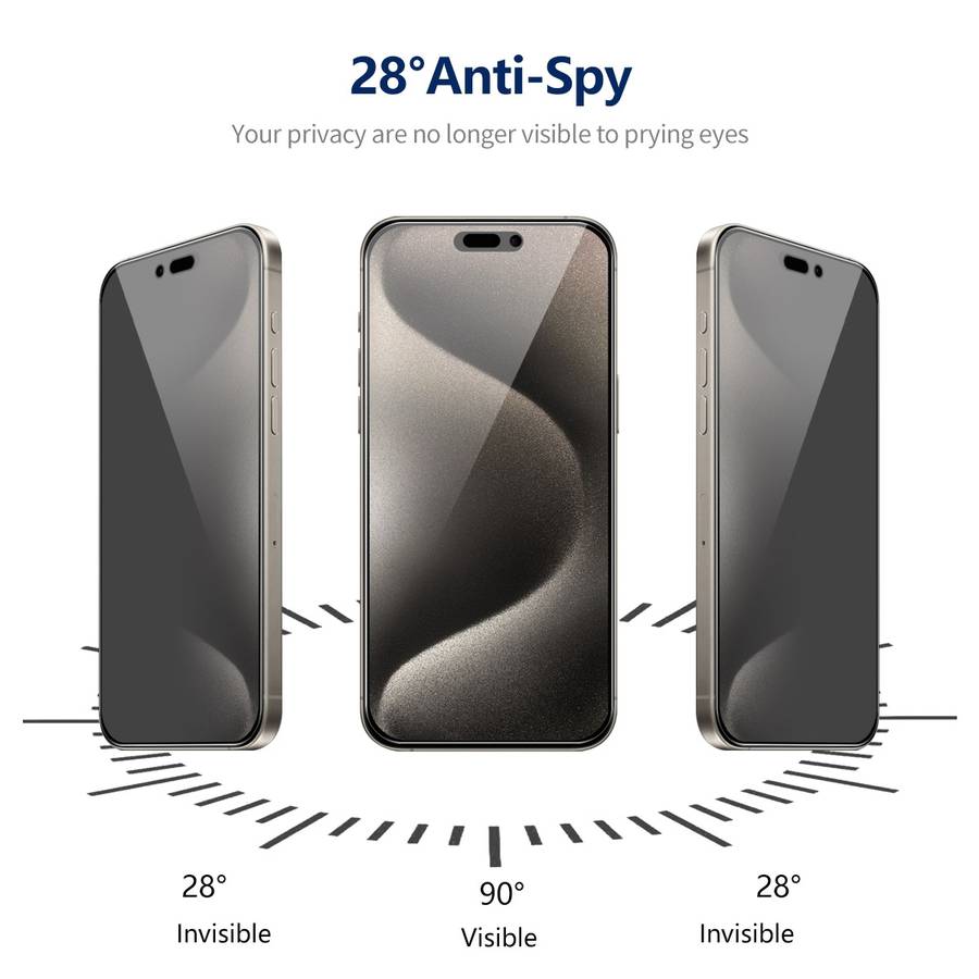 For iPhone 14 Pro Max 5pcs ENKAY Hat-Prince 360 Degree Anti-peeping Privacy Full Screen Tempered G