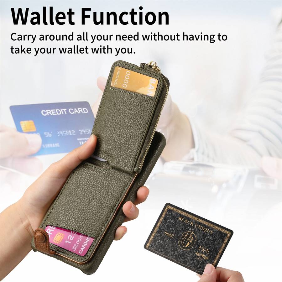 For Samsung Galaxy A15 Litchi Leather Oil Edge Ring Zipper Wallet Back Phone Case(Green)