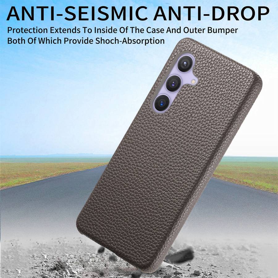 For Samsung Galaxy S24 5G Litchi Oil Edge Leather Back Phone Case(Grey)