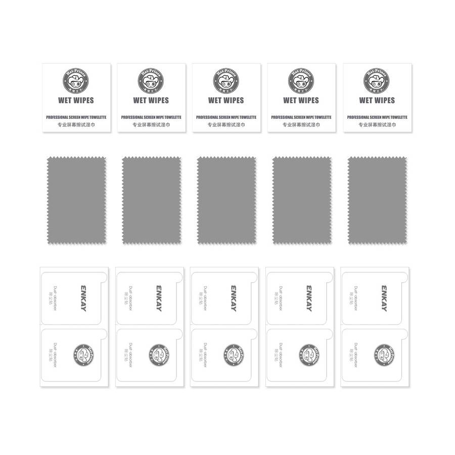 For vivo Y16 5pcs ENKAY Full Glue High Aluminum-silicon Tempered Glass Film