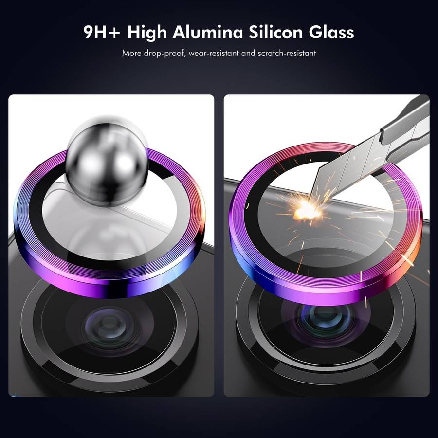 For iPhone 13 Pro / 13 Pro Max ENKAY Hat-Prince AR 9H Rear Lens Aluminium Allo ... (Graphite Grey)