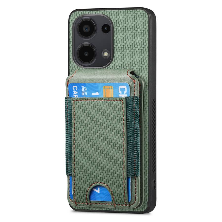 For Xiaomi Redmi Note 10 Pro 4G Carbon Fiber Vertical Flip Wallet Stand Phone Case(Green)