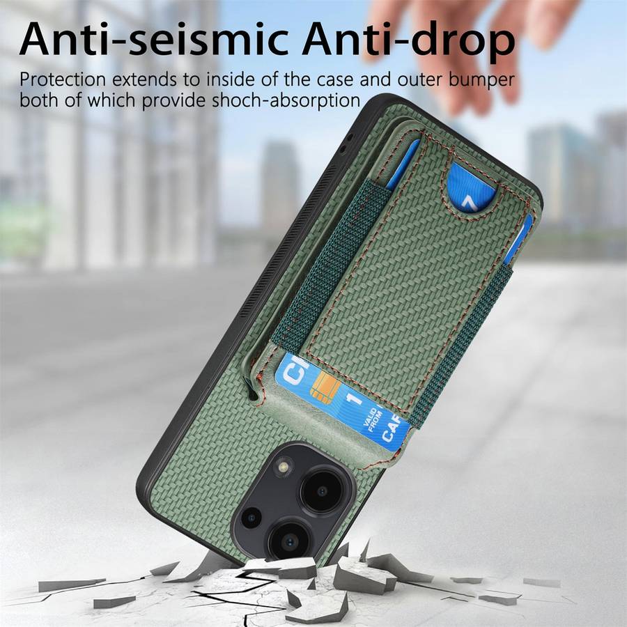 For Xiaomi Redmi Note 10 Pro 4G Carbon Fiber Vertical Flip Wallet Stand Phone Case(Green)