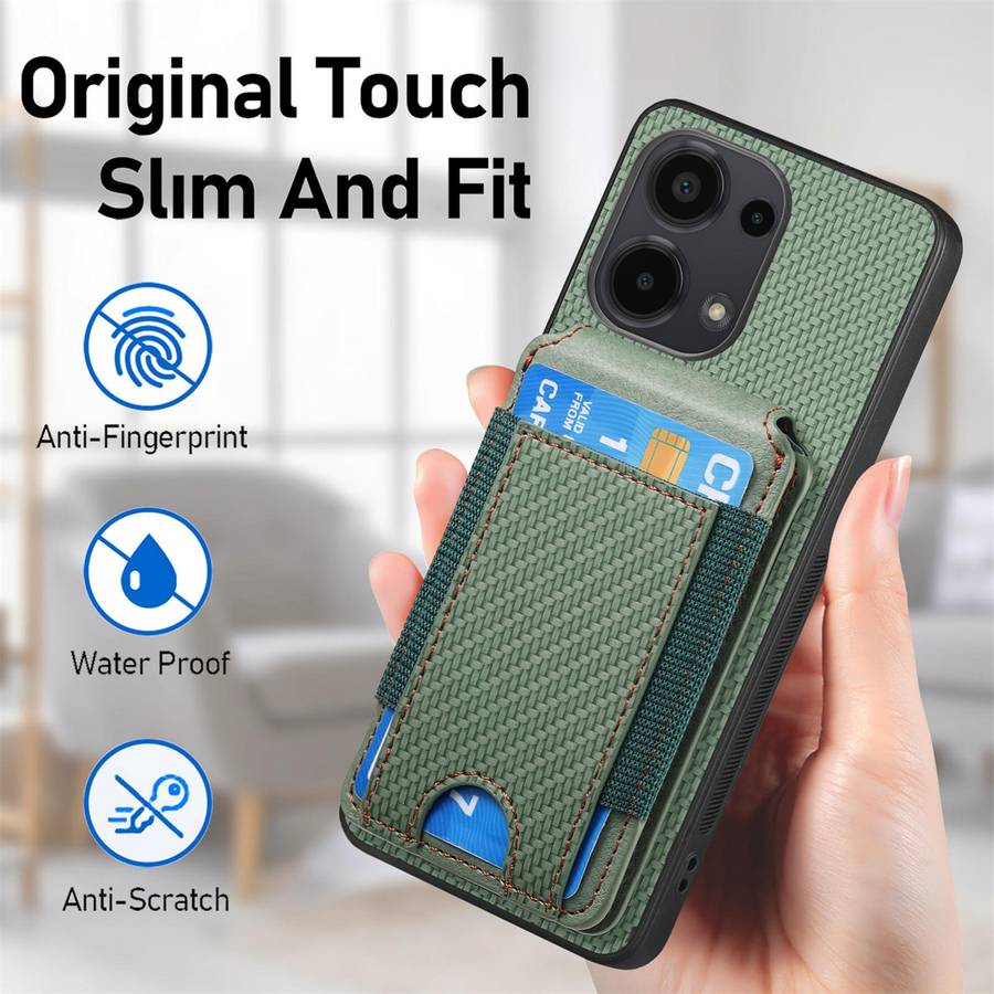 For Xiaomi Redmi Note 10 Pro 4G Carbon Fiber Vertical Flip Wallet Stand Phone Case(Green)