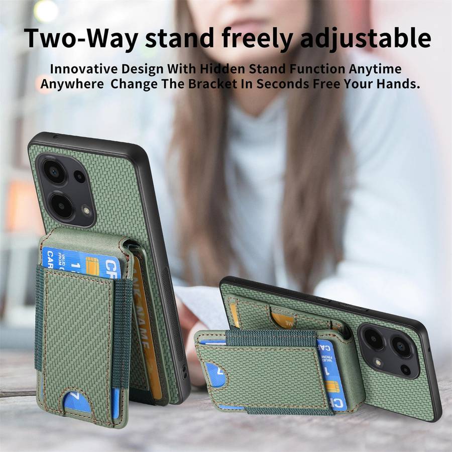For Xiaomi Redmi Note 10 Pro 4G Carbon Fiber Vertical Flip Wallet Stand Phone Case(Green)