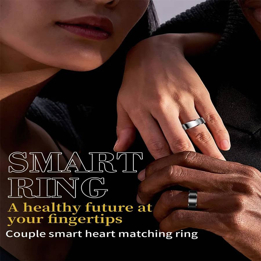R6 SIZE 9 Smart Ring, Support Heart Rate / Blood Oxygen / Sleep Monitoring(Black)