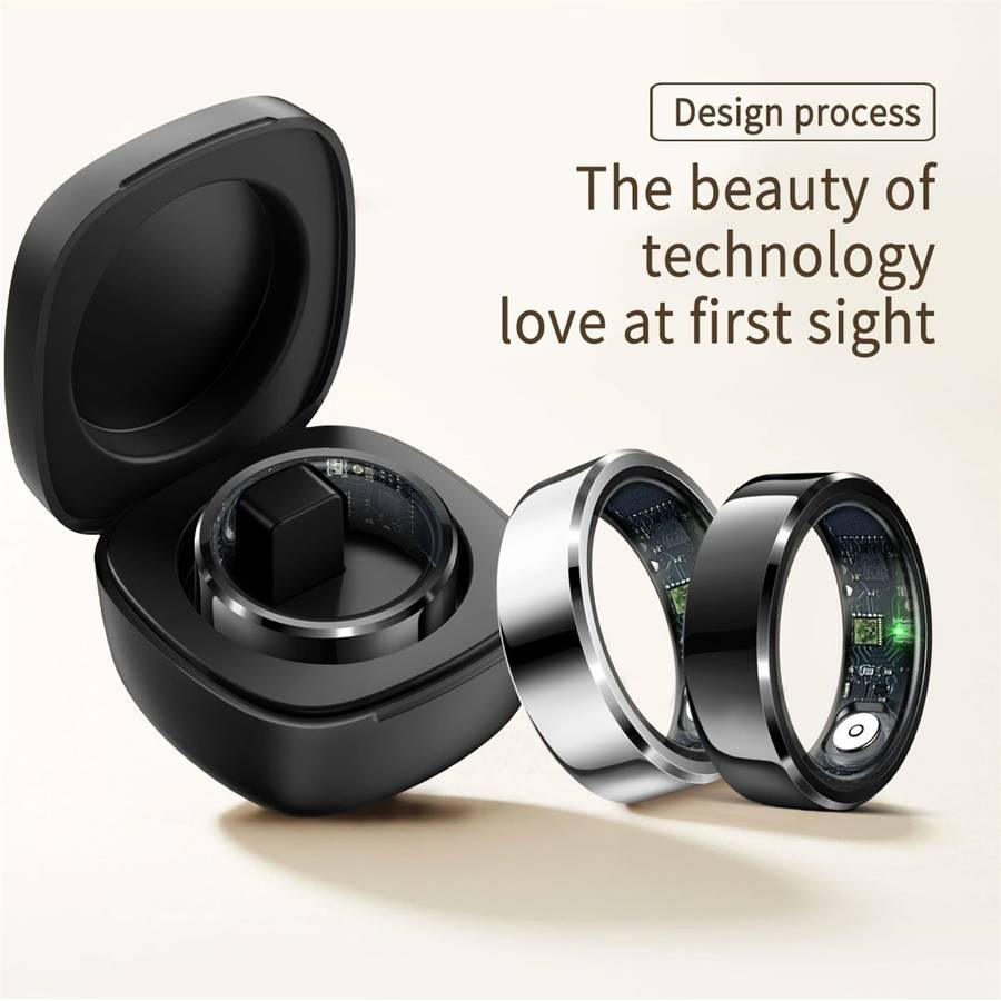 R6 SIZE 9 Smart Ring, Support Heart Rate / Blood Oxygen / Sleep Monitoring(Black)