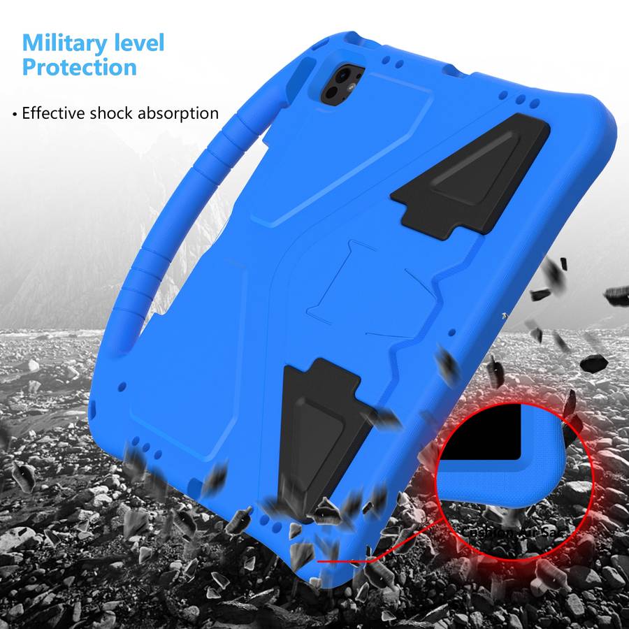 For iPad Pro 13 2024 EVA Shockproof Tablet Case with Holder(Blue)