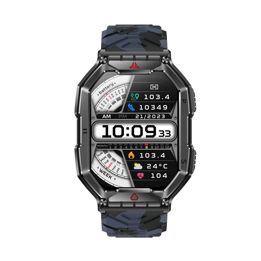KR82 2.1 inch Color Screen Smart Watch, Support Bluetooth Call / Health Monitoring(Camouflage B