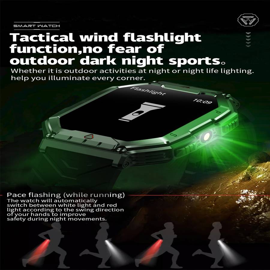 KR82 2.1 inch Color Screen Smart Watch, Support Bluetooth Call / Health Monitoring(Camouflage B