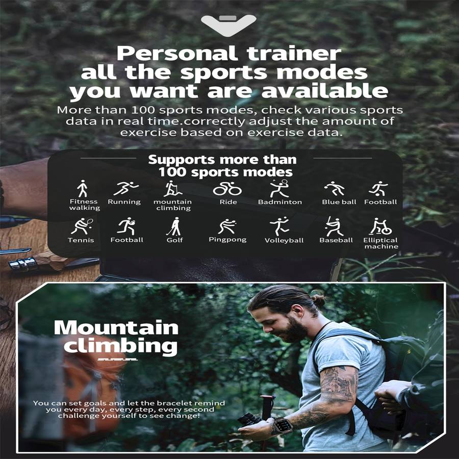 KR82 2.1 inch Color Screen Smart Watch, Support Bluetooth Call / Health Monitoring(Camouflage B