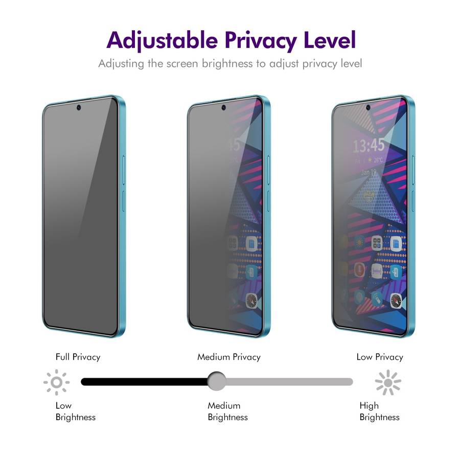 For Honor 90 GT 5pcs ENKAY Hat-Prince 28 Degree Anti-peeping Privacy Silk Print Tempered Glass