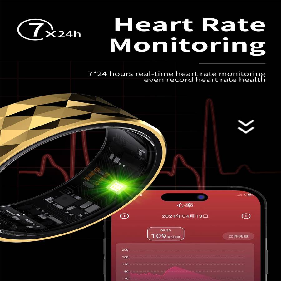 R12M SIZE 20 Smart Ring, Support Health Monitoring / Multiple Exercise Modes(Silver)