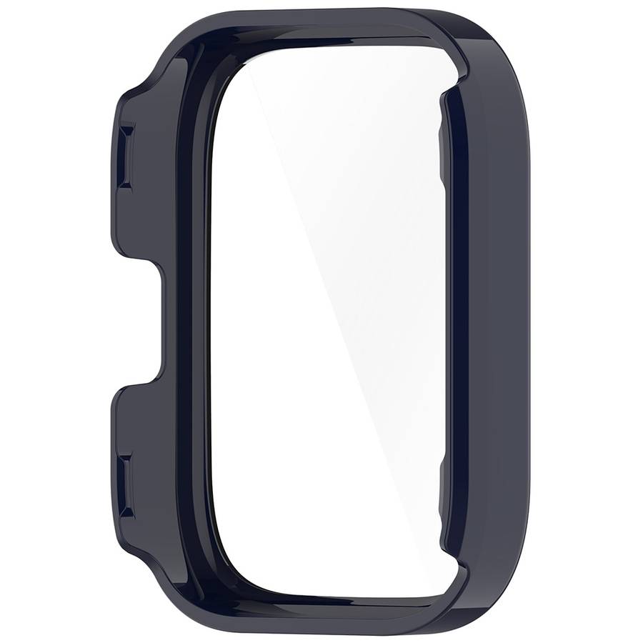 For Amazfit bip5 Unity PC + Tempered Glass Film Integrated Watch Protective Case(Ink Blue)