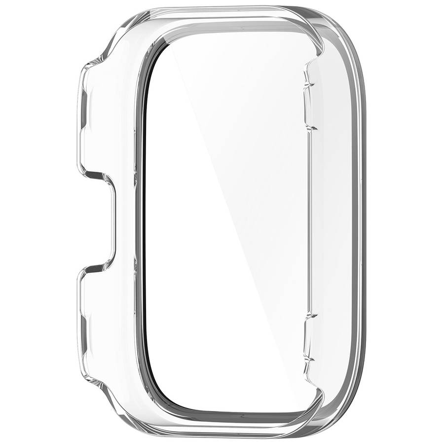 For Amazfit bip5 Unity PC + Tempered Glass Film Integrated Watch Protectiv ... (Transparent White)