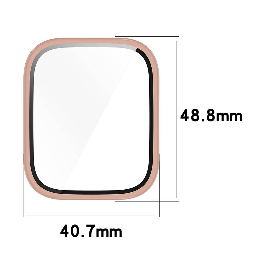 For Amazfit bip5 Unity PC + Tempered Glass Film Integrated Watch Protectiv ... (Transparent White)