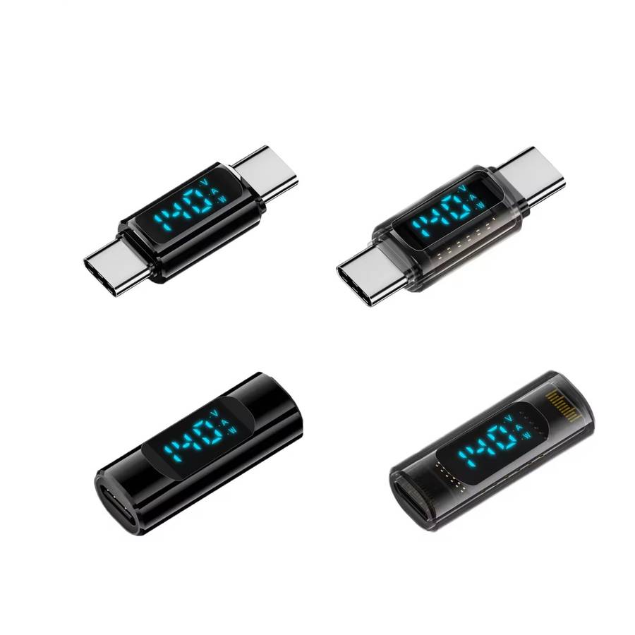Type-C Male to Type-C Male 40Gbps Data Transmission PD140W Digital Display Adapter(Black)