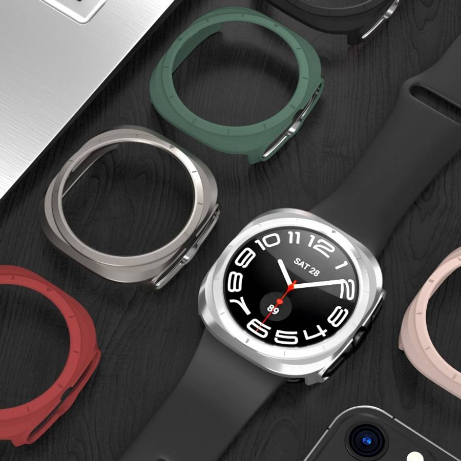 For Samsung Galaxy Watch Ultra 47mm / Ultra 2025 Hollowed PC Watch Protective Case(White)