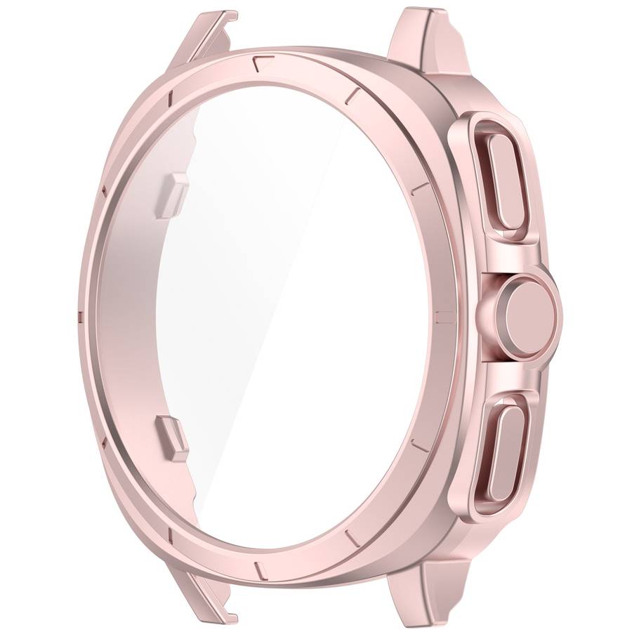For Sansung Galaxy Watch 7 40mm PC + Tempered Film Integrated Watch Protective Case(Pink)
