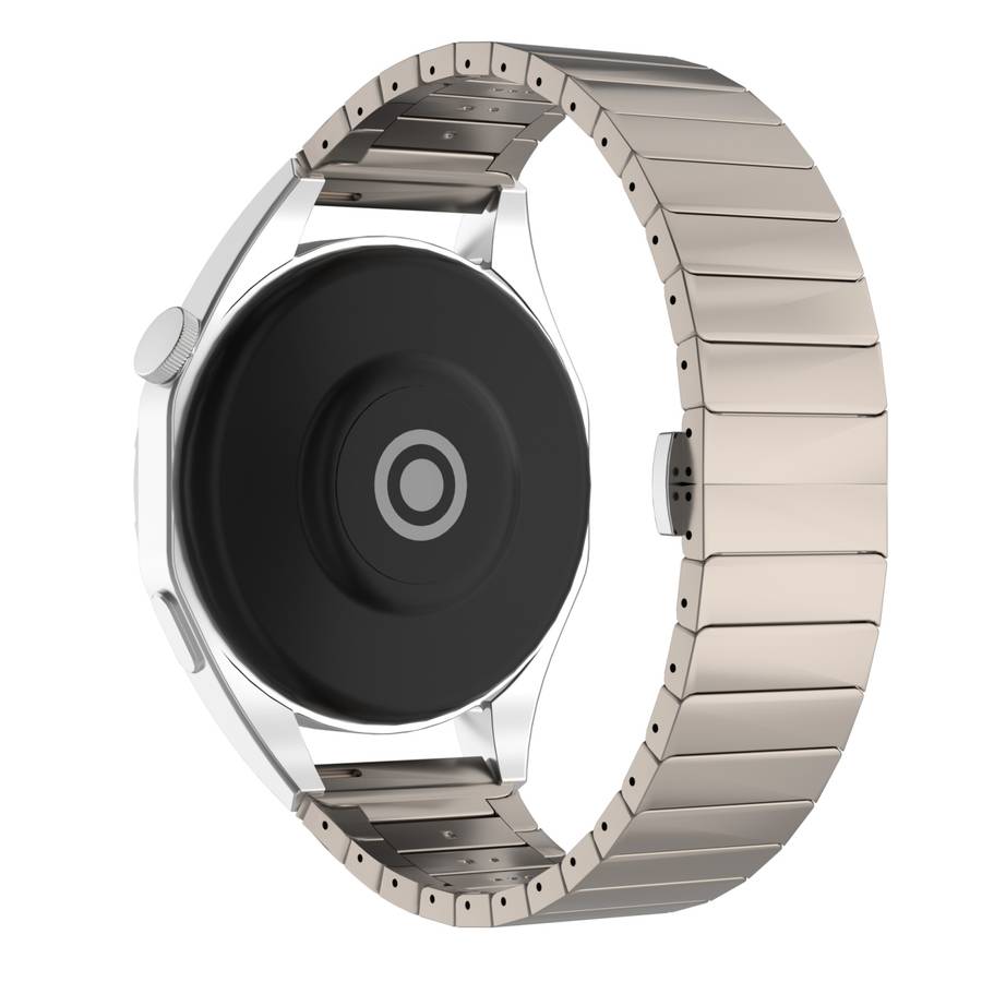 For Xiaomi Watch Color 22mm One Bead Paint Butterfly Buckle Alloy Watch Band(Titanium Color)
