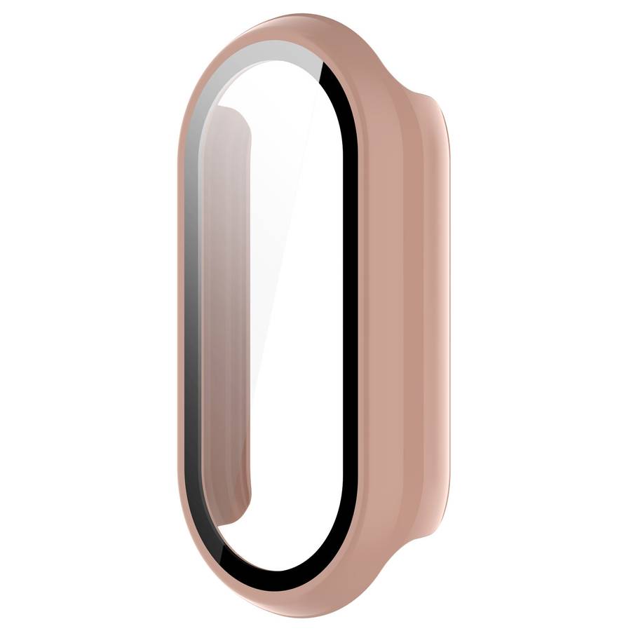 For Xiaomi Smart Band 9 NFC PC + Tempered Film Integrated Smooth Surface Watch P ... (Sakura Pink)