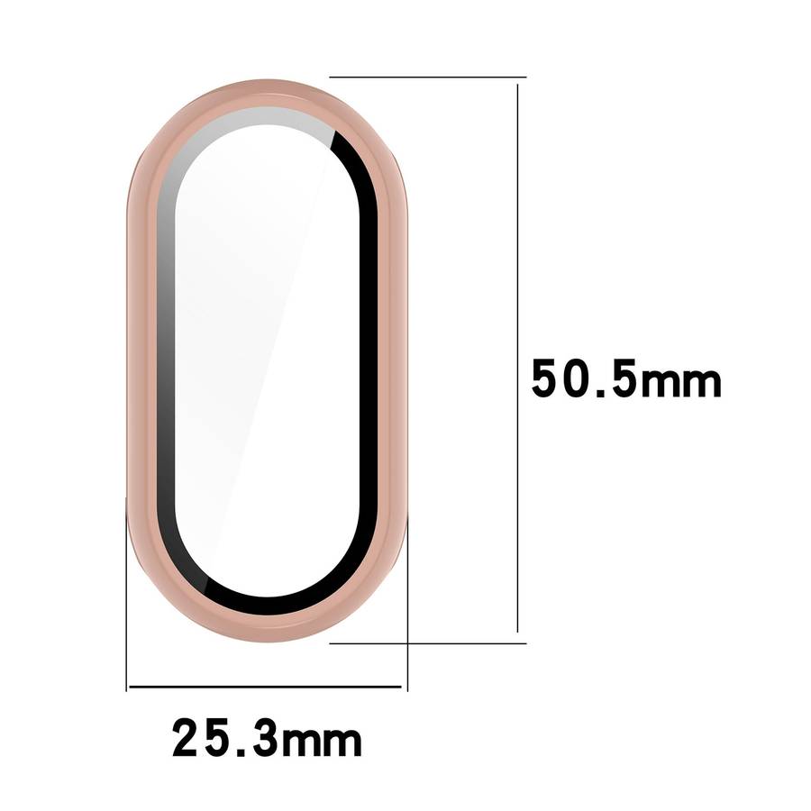 For Xiaomi Smart Band 9 NFC PC + Tempered Film Integrated Smooth Surface Watch P ... (Sakura Pink)