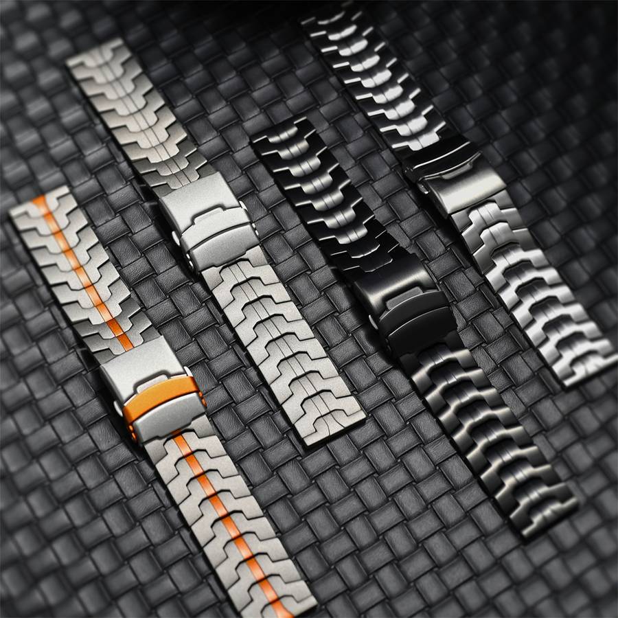 For Huawei Watch 4 / 4 Pro 22mm Double Lock Buckle Turtle Titanium Steel Watch Band(Titanium Oa