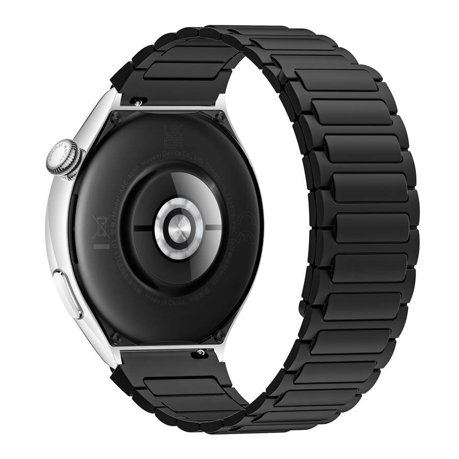 For Ticwatch Pro 3 Lite 22mm I-shaped Magnetic Silicone Watch Band(Black)