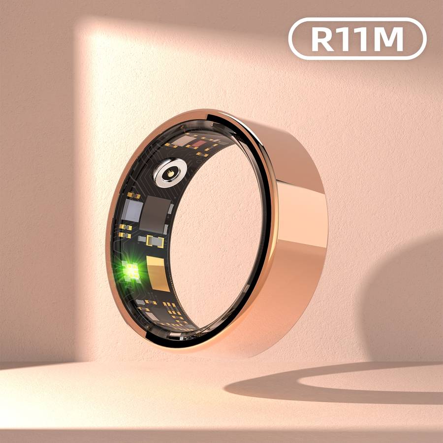 R11M SIZE 7 Smart Ring, Support Heart Rate / Blood Oxygen / Sleep / Multiple Sports Modes(Black
