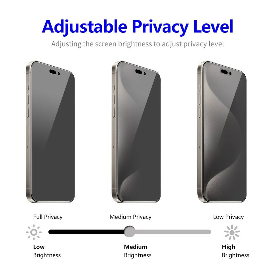 For iPhone 15 Pro 2pcs ENKAY Hat-Prince 28 Degree Anti-peeping Privacy Tempered Glass Film