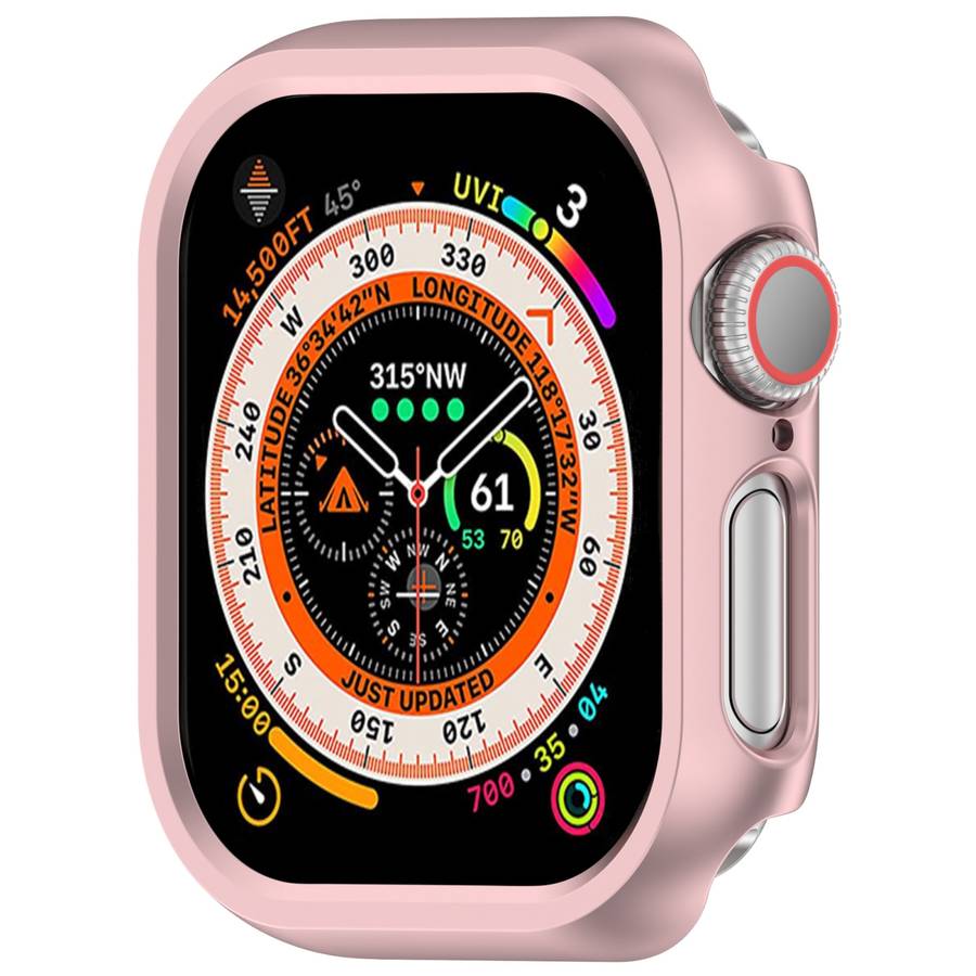 For For Apple Watch Series 11 / 10 46mm Half Pack PC Hollow Watch Case(Rose Gold)
