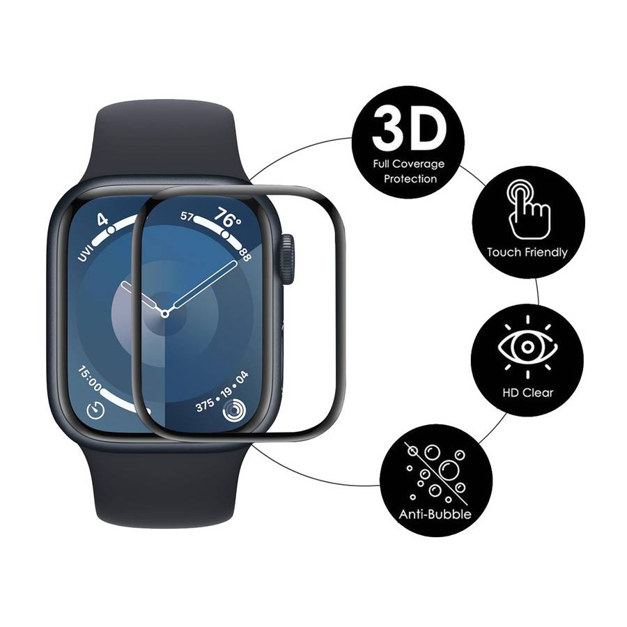 For Apple Watch Series 11 / 10 42mm 2pcs ENKAY 3D Full Coverage Soft PC Edge PMMA HD Screen Film