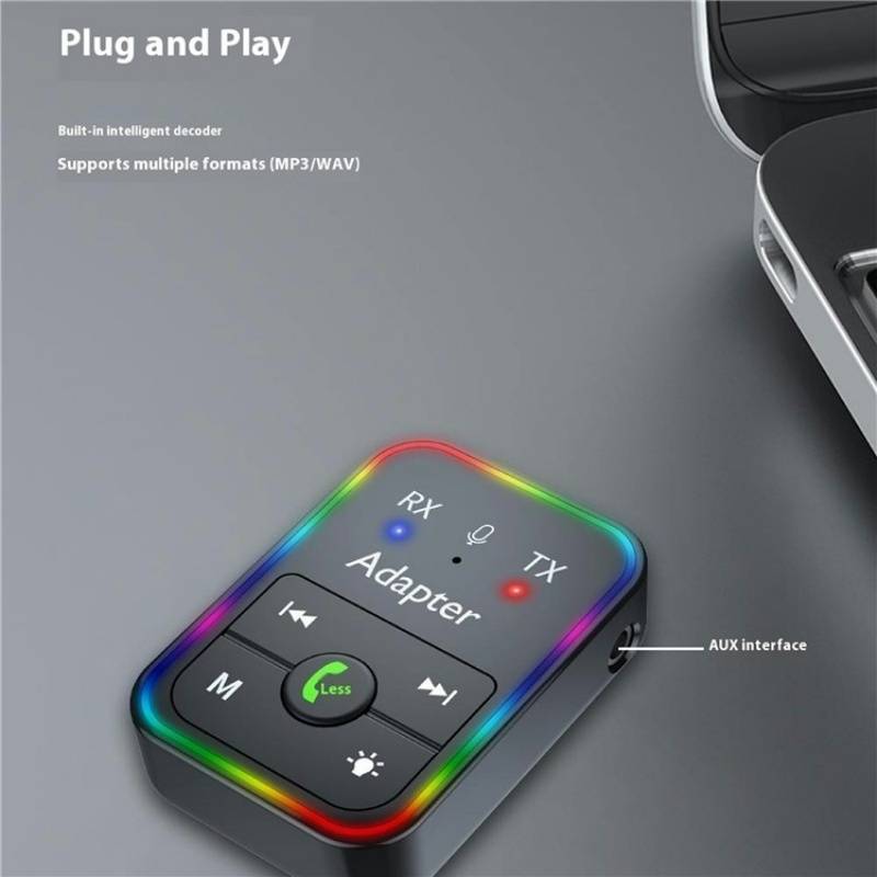 Q9 Support TF Card Playback 2-in-1 Bluetooth 5.3 Wireless Transmitter / Receiver MP3 Player