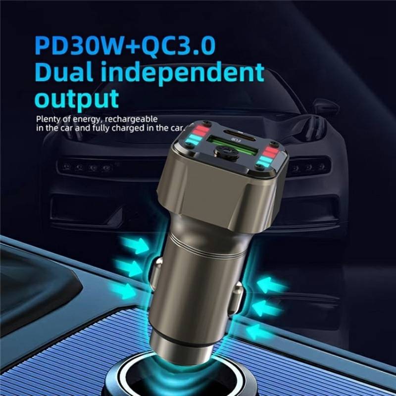 K24 Dual Ports Car Charging Adapter Car Charger PD 30W QC 3.0 Super Charger