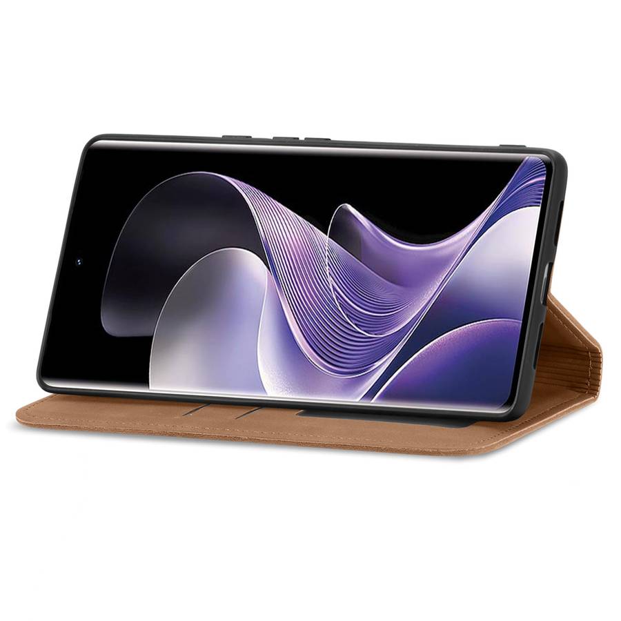 For Xiaomi Redmi Note 14 Pro+ 5G Retro Skin Feel Magnetic Flip Leather Phone Case(Brown)