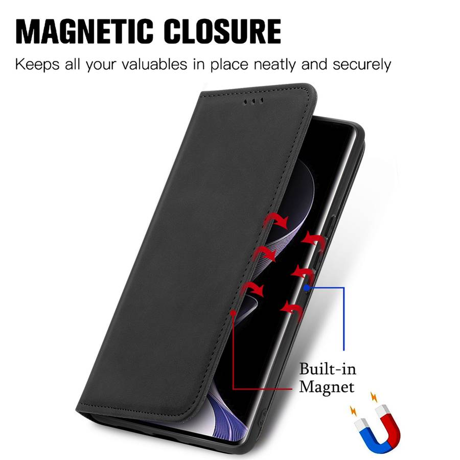 For Xiaomi Redmi Note 14 Pro+ 5G Retro Skin Feel Magnetic Flip Leather Phone Case(Black)