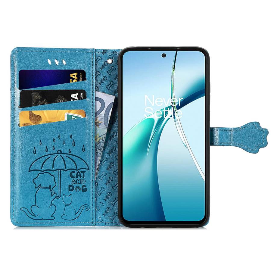 For Xiaomi 15 Ultra Cat and Dog Embossed Leather Phone Case(Blue)