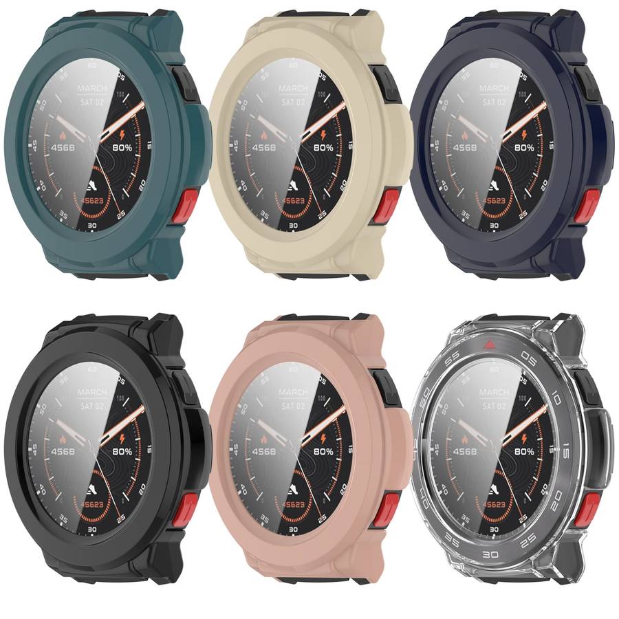 For Mibro Watch GS Pro Tempered Film Integrated PC Watch Protective Case(Ink Blue)
