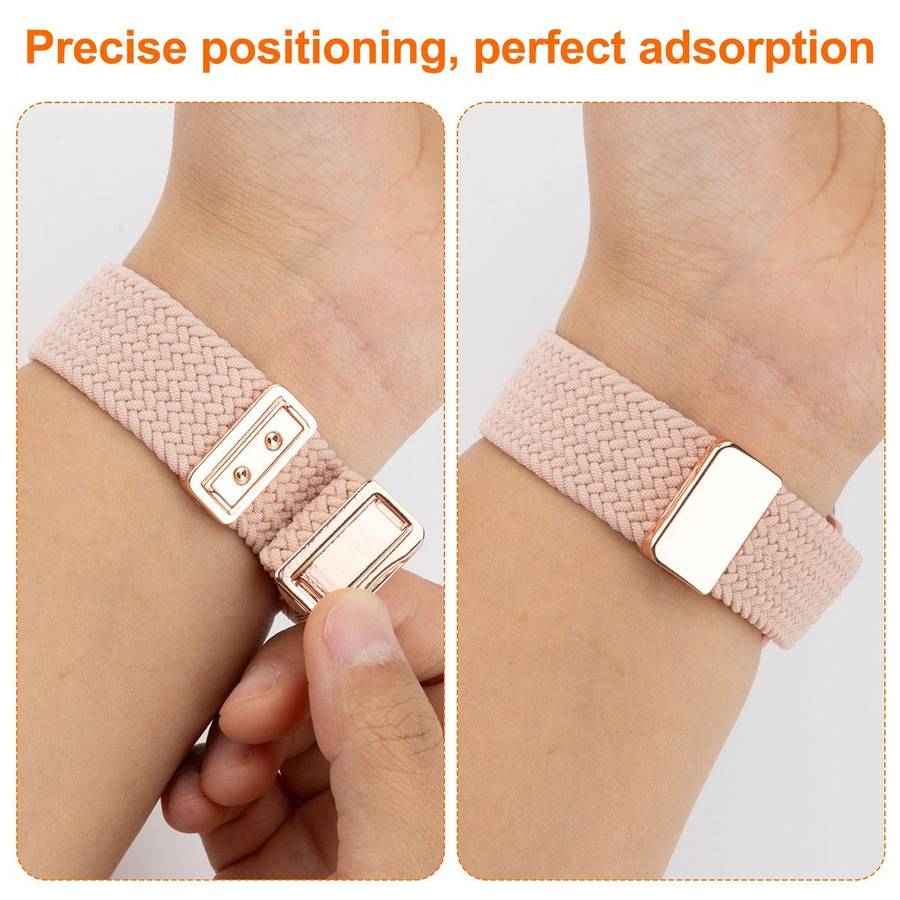 20mm Magnetic Buckle Nylon Braided Watch Band(Starlight Color)
