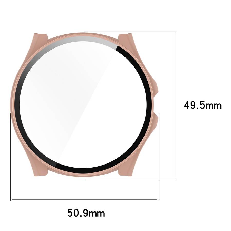 For Ticwatch Pro 5 Enduro Tempered Film Integrated PC Watch Protective Case(Cherry Pink)