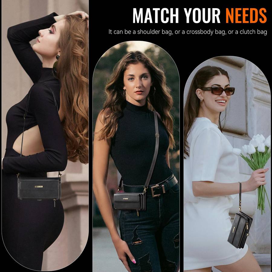 For Samsung Galaxy S25 Edge 5G CaseMe C39 RFID Blocking Zipper Wallet Leather Phone Ca ... (Black)