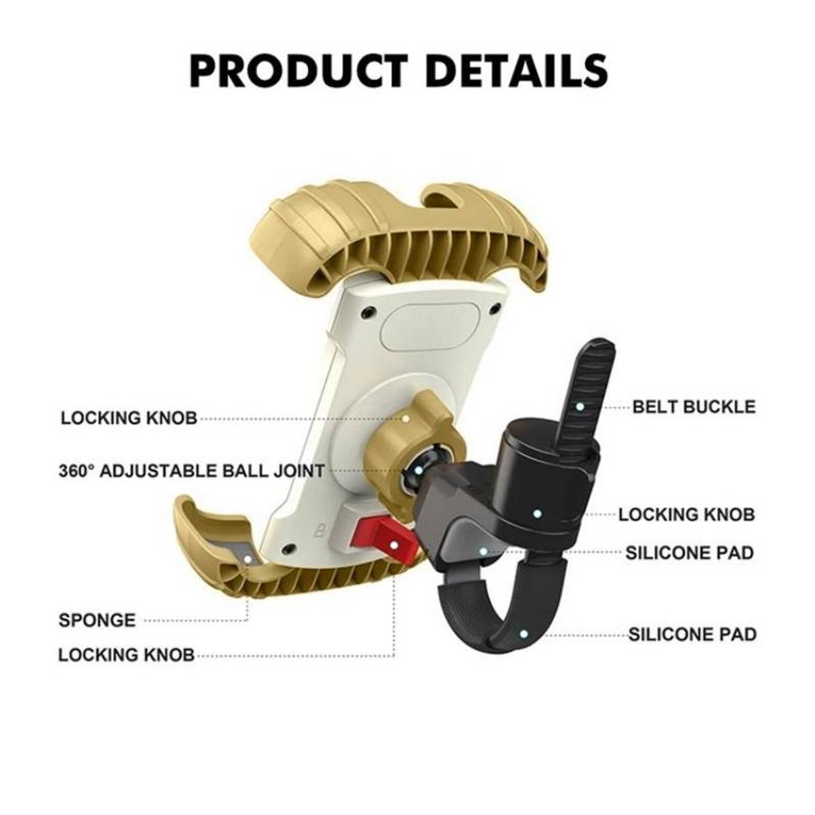 Z012 360 Degree Rotation Universal Cellphone Holder Motorcycle Bicycle Handlebar Phone ... (Green)
