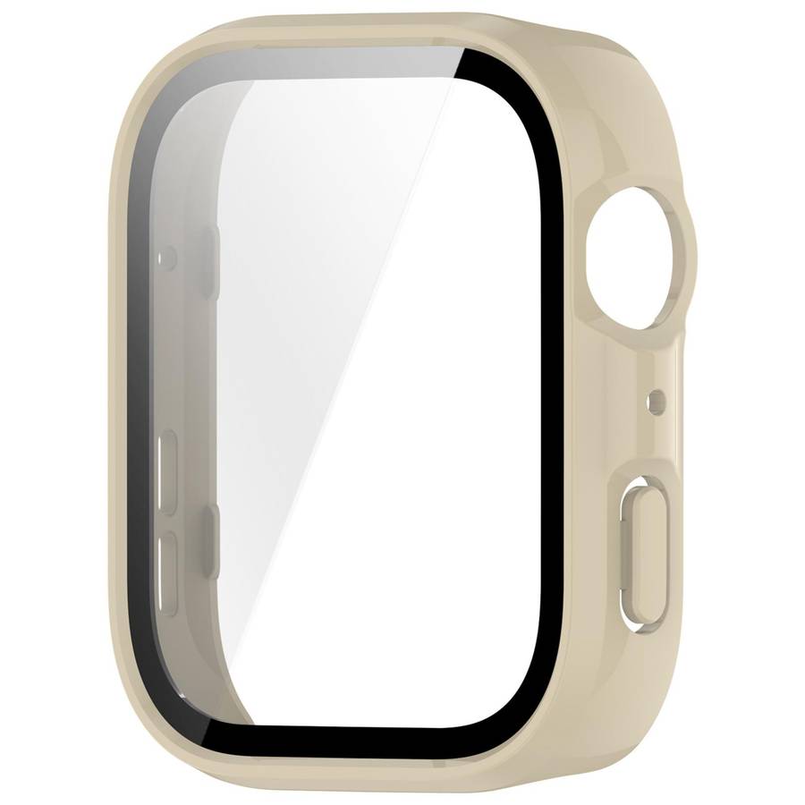 For Huawei Watch Fit 4 Pro Tempered Film Integrated PC Watch Protective Case(Ivory White)