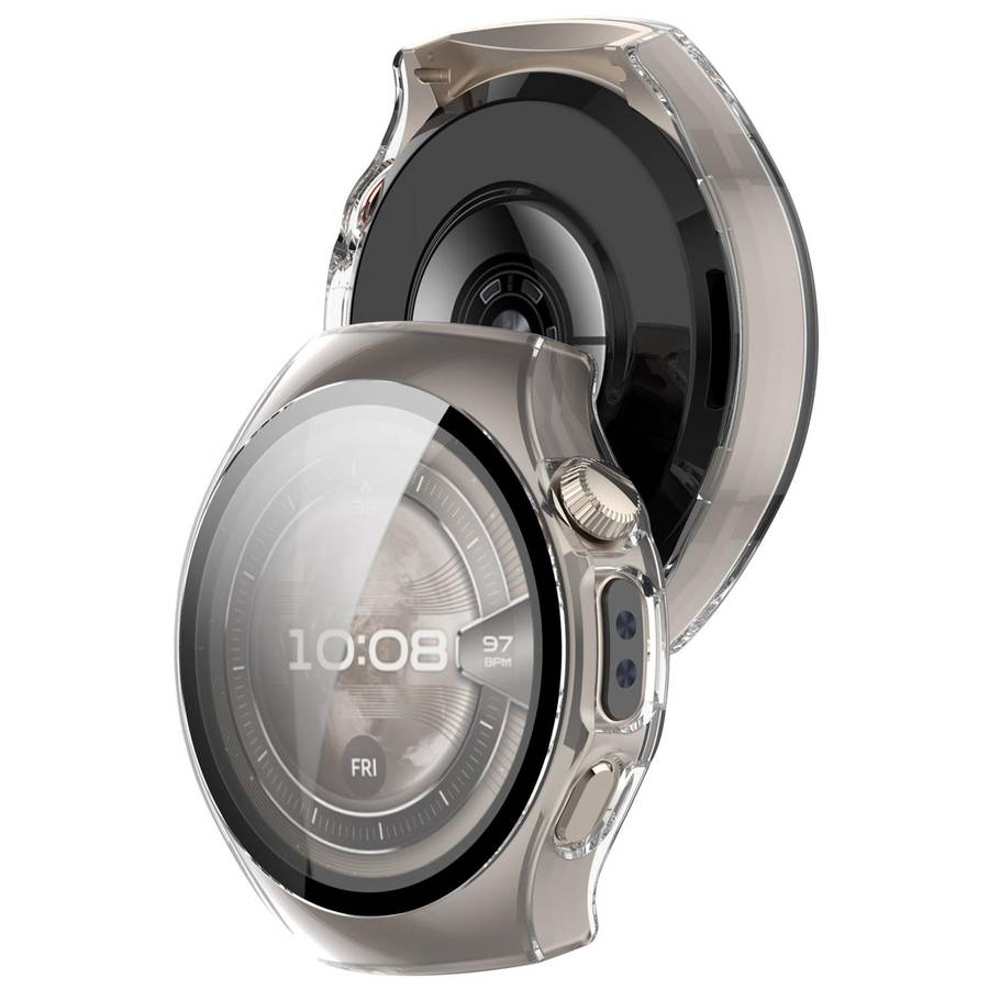 For Huawei Watch 5 42mm Tempered Film Integrated PC Watch Protective Case(Transparent)