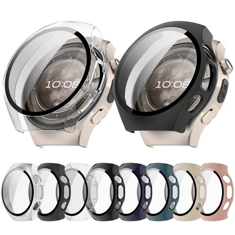 For Huawei Watch 5 42mm Tempered Film Integrated PC Watch Protective Case(Transparent)