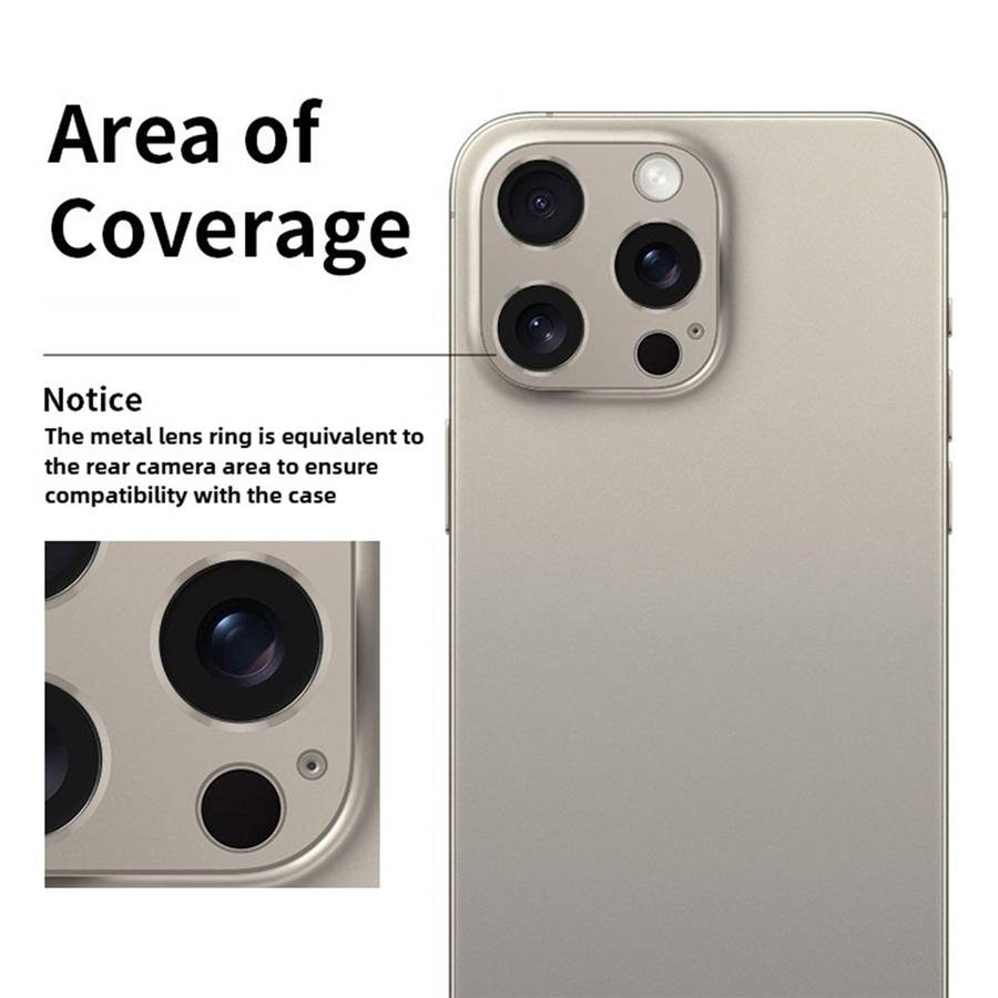 For iPhone 13 Pro Max Kalebol Metal Hollow Lens Protection Ring(Silver)