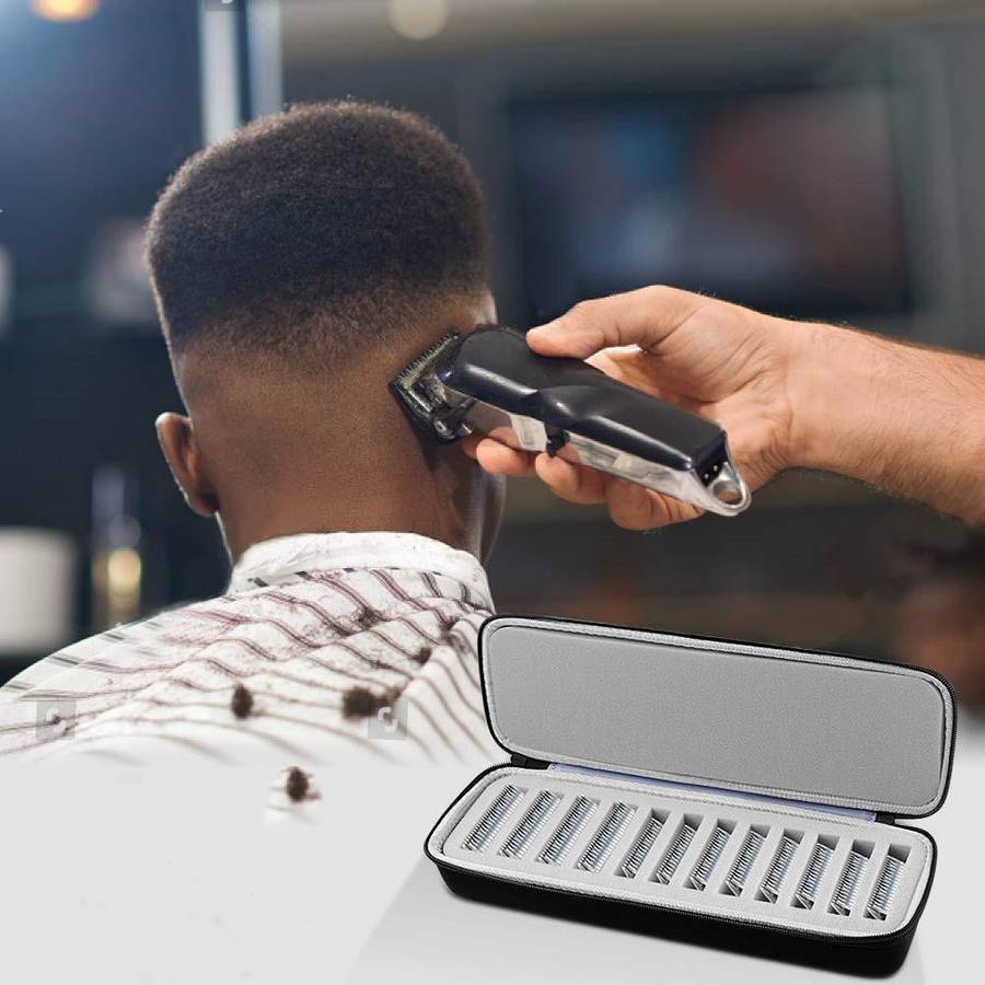 Portable Hair Beauty Grooming Trimmer Replacement Blade Hard Storage Box with 12 Built-in Blade St