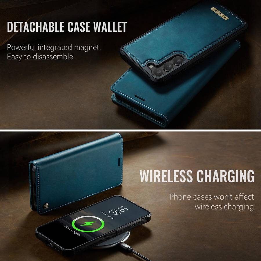 For Samsung Galaxy S23 5G CaseMe C49 Magnetic RFID Blocking Detachable Wallet Leather ... (Green)