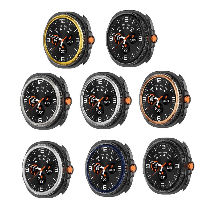For Samsung Galaxy Watch8 Classic 46mm Metal Watch Protective Ring(Electroplated Rose Gold)